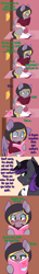 Size: 900x6300 | Tagged: questionable, artist:senseidezzy, oc, oc:aero, oc:warden, comic:aero's boner, aero replies, blushing, clothes, colt, comic, crossdressing, crying, cutout, door, dress, embarrassed, equestria's best father, erection, father, foal, foalcon, hat, implied masturbation, imported from derpibooru, lingerie, lipstick, magazine, male, masturbation, oc only, offspring, panties, parent:derpy hooves, parent:oc:warden, parents:canon x oc, parents:warderp, pegasus, pony, porn, skirt, sweat, sweatdrop, underwear, vulgar