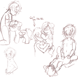 Size: 1951x1918 | Tagged: explicit, artist:ashersketch, oc, oc:asher streak, anal, banned from derpibooru, blowjob, colt, foal, foalcon, gay, human, human on pony action, imported from twibooru, interspecies, male, nudity, oral, penetration, penis, pony, self ponidox, selfcest, sex, shipping, shotacon, underage