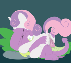 Size: 4500x4000 | Tagged: explicit, artist:dtcx97, spike, sweetie belle, anus, cowgirl position, dock, dragon, dragon on filly, dragon on filly action, dragon on pony action, female, foalcon, g4, gritted teeth, horn, imported from derpibooru, interspecies, male, nudity, penetration, penis, ponut, pony, sex, ship:spikebelle, shipping, straight, teeth, unicorn, vaginal, vaginal secretions, vulva