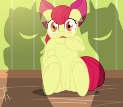 Size: 840x727 | Tagged: explicit, artist:evilkey, apple bloom, female, filly, foal, foalcon, g4, imminent rape, imported from derpibooru, nudity, show accurate, show accurate porn, silhouette, vulva