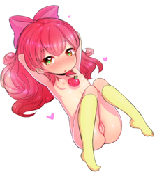 Size: 761x846 | Tagged: explicit, artist:born-to-die, apple bloom, armpits, ass, butt, equestria girls, female, heart eyes, human, human coloration, humanized, imported from twibooru, lolicon, nipples, nudity, simple background, underage, vulva, white background, wingding eyes