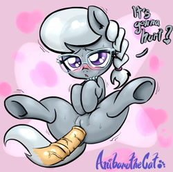 Size: 1731x1717 | Tagged: explicit, artist:anibaruthecat, silver spoon, :o, blushing, disembodied penis, earth pony, female, filly, foal, foalcon, g4, glasses, horsecock, imminent sex, implied virgin, imported from derpibooru, looking at you, male, nudity, on back, penis, pony, shivering, spread legs, stallion, stallion on filly, straight, tip tease, underhoof, vulva
