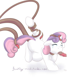 Size: 1500x1500 | Tagged: explicit, grimdark, artist:bucking-much, sweetie belle, all the way through, anal, crying, female, filly, foal, foalcon, g4, horn, imported from derpibooru, penetration, pony, rape, reverse oral, sex, solo, solo female, tentacle porn, tentacle rape, tentacles, tentacles on female, tentacles on filly, unicorn
