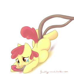 Size: 1500x1500 | Tagged: explicit, grimdark, artist:bucking-much, apple bloom, all the way through, anal, blank flank, crying, dock, earth pony, female, filly, foal, foalcon, g4, imported from derpibooru, inflation, penetration, pony, rape, reverse oral, sex, solo, solo female, tail, tentacle porn, tentacle rape, tentacles, tentacles on female, tentacles on filly