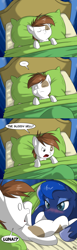 Size: 1000x3256 | Tagged: questionable, artist:brainsucks, princess luna, alicorn, australian, bad touch, bed, blanket, blowjob, blushing, british, colt, comic, earth pony, female, foal, foalcon, funny, g4, imported from derpibooru, male, molestation, oral, pipsqueak, pony, ship:lunapip, shipping, sleeping, softcore, somnophilia, straight, straight shota, surprise sex, surprised, this will spark a nationwide outrage, under the covers, vulgar, wake up sex