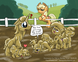 Size: 1000x801 | Tagged: explicit, artist:smudge proof, apple bloom, applejack, scootaloo, sweetie belle, oc, oc:thunder ring, accidental bestiality, ahegao, anal insertion, applejack's farm, applejack's hat, awkward, bedroom eyes, bestiality, colt, covered in mud, cowboy hat, cunnilingus, cutie mark crusaders, dialogue, dildo, doubleheaded dildo, earth pony, eyes closed, eyes on the prize, eyes rolling back, farm, filth, filthy, foal, foalcon, g4, gloop, gritted teeth, hat, heart, honest mistake, imported from derpibooru, insertion, interspecies, looking pleasured, male, moan, moaning, moaning in pleasure, mud, muddy, open mouth, oral, orgasm, pegasus, pig, pig on pony action, pig pen, pigstall, pigsty, pipsqueak, pony, porcine on equine action, question mark, sex, sex toy, sludge, smiling, smug, speech bubble, spread wings, stetson, straight, surprised, sweet apple acres, talking, tongue out, unicorn, vaginal insertion, waving, wet and messy, wingboner, wings, zoophilia