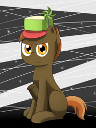 Size: 1800x2400 | Tagged: explicit, artist:pvryohei, button mash, earth pony, erection, foalcon, g4, horsecock, imported from derpibooru, looking at you, male, nudity, penis, pony, precum, solo, solo male