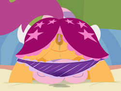 Size: 3200x2400 | Tagged: explicit, artist:dtcx97, scootaloo, sweetie belle, comic:scootaloo & sweetie's night, bed, butt, clitoris, clothes, female, foalcon, frilly underwear, g4, high res, imported from derpibooru, lesbian, nudity, panties, panties around legs, panties pulled down, plot, ship:scootabelle, shipping, underwear, vaginal secretion stain, vaginal secretions, vulva, wet panties
