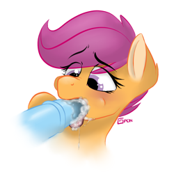 Size: 1150x1150 | Tagged: explicit, artist:gigapon, rainbow dash, scootaloo, blowjob, cum, deepthroat, foalcon, futa, futa on female, futa rainbow dash, g4, imported from derpibooru, intersex, nudity, oral, penis, sex, ship:scootadash, shipping, tongue out