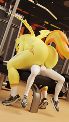 Size: 2160x3840 | Tagged: explicit, artist:floppyhuman, age difference, anthro, banned from derpibooru, breasts, busty spitfire, clothes, duo, female, female on top, high res, imported from twibooru, male, nudity, pegasus, rumble, rumblefire, sex, shoes, shoes only, shotacon, sneakers, spitfire, underage