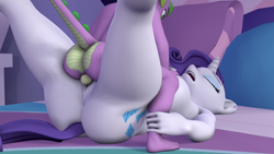 Size: 2560x1440 | Tagged: explicit, artist:daemont92, rarity, spike, 3d, age difference, anthro, ass, balls, banned from derpibooru, barefoot, bed, big breasts, breast grab, breasts, busty rarity, butt, dragon, dragon dick, dragonbutt, eyes closed, eyeshadow, feet, female, from front position, grope, hand on breasts, imported from twibooru, makeup, male, moaning, moaning in pleasure, nipples, nudity, open mouth, penetration, penis, pillow, plantigrade anthro, rearity, sex, shipping, shotacon, source filmmaker, sparity, straight, straight shota, underage, vaginal