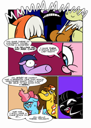 Size: 900x1271 | Tagged: explicit, artist:catfood-mcfly, pinkie pie, twilight sparkle, /mlp/, babycon, carrot cake, comic, cup cake, dead source, dubs comix, earth pony, female, foalcon, g4, good clean married sex, imported from derpibooru, male, mare, pony, pound cake, pumpkin cake, stallion, unicorn