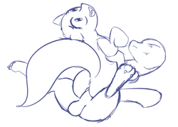 Size: 709x509 | Tagged: explicit, artist:rdk, artist:shenhibiki, silver spoon, anus, commission, dragon, female, foalcon, g4, imported from derpibooru, male, monochrome, nudity, penis, straight, wip