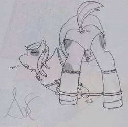 Size: 1831x1814 | Tagged: explicit, artist:shredhexstring, anal insertion, anal orgasm, bondage, clothes, crossdressing, foalcon, g4, imported from derpibooru, insertion, male, orgasm, panties, panty shot, pipsqueak, sex toy, solo, solo male, spreader bar, underwear, vibrator