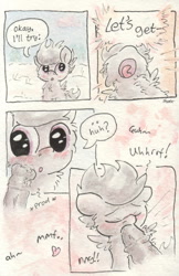 Size: 684x1053 | Tagged: explicit, artist:slightlyshade, blowjob, foalcon, g4, gay, horsecock, imported from derpibooru, male, nudity, oral, penis, rumble, traditional art