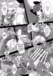 Size: 2117x3024 | Tagged: explicit, artist:sugai, apple bloom, applejack, anus, big crotchboobs, censored, comic, crotchboobs, doujin, female, foalcon, g4, gaping, huge crotchboobs, human, human on pony action, imported from derpibooru, impossibly large crotchboobs, jiggle, monochrome, nipples, nudity, pony, ringo no ofuroya-san, translation, vagina, vulva