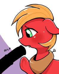 Size: 720x908 | Tagged: explicit, artist:kiriya, big macintosh, earth pony, foalcon, g4, gay, imported from derpibooru, male, nudity, penis, pony, stallion, younger