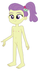 Size: 1900x3612 | Tagged: explicit, artist:gmaplay, anonymous editor, barefoot, edit, equestria girls, feet, female, imported from twibooru, lily pad (g4), lolicon, nude edit, nudity, simple background, solo, solo female, transparent background, underage