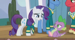 Size: 560x301 | Tagged: explicit, rarity, spike, big macintosh, censored, earth pony, edit, edited screencap, filli vanilli, foalcon, g4, imported from derpibooru, male, my little pony: friendship is magic, pony, screencap, stallion, toe-tapper, unnecessary censorship