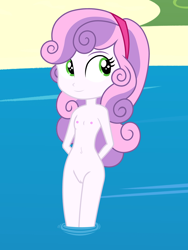 Size: 1536x2048 | Tagged: explicit, artist:draymanor57, sweetie belle, anonymous editor, edit, equestria girls, female, imported from twibooru, lolicon, nude edit, nudity, solo, underage