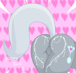 Size: 1273x1232 | Tagged: explicit, artist:lil miss jay, silver spoon, butt, female, foalcon, g4, imported from derpibooru, nudity, plot, silverbutt, solo, solo female, vulva