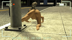 Size: 1280x720 | Tagged: explicit, artist:cdv, oc, oc:rabble rouser, 3d, anthro, behaving like a dog, butt, female, fetish, imported from twibooru, leash, lolicon, nudity, pissing, public indecency, roleplay, sound, underage, urine, vulva, walking, watersports