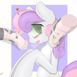 Size: 5000x5000 | Tagged: explicit, artist:majikplant420, sweetie belle, absurd resolution, blowjob, blushing, crying, cum, female, foalcon, g4, horsecock, imported from derpibooru, male, nudity, oral, penis, straight