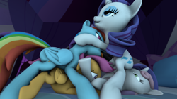 Size: 1920x1080 | Tagged: explicit, artist:fruitymilk, rainbow dash, rarity, scootaloo, sweetie belle, 3d, ass up, balls, blowjob, cunnilingus, doggy style, face down ass up, facesitting, female, foalcon, foursome, from behind, futa, futa on female, futa on futa, futa rainbow dash, futa rarity, g4, group sex, imported from derpibooru, incest, intersex, nudity, on back, open mouth, oral, orgy, penis, raricest, sex, ship:raribelle, ship:raridash, ship:scootabelle, ship:scootadash, shipping, smiling, source filmmaker