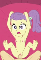 Size: 832x1216 | Tagged: explicit, age difference, ai generated, balls, beautiful, beautisexy, bed, belly button, blanket, breasts, child, clitoris, cute, cute porn, delicious flat chest, equestria girls, faceless human, faceless male, feet, feet up, female, female focus, fetish, foot fetish, foot focus, fuck, g4, generator:civitai, high ponytail, holding, human, human penis, human pov, imported from twibooru, insertion, lily pad (equestria girls), lolicon, looking down, lying, lying down, male, male pov, missionary position, nipples, nude female, nudity, offscreen character, offscreen human, offscreen male, open mouth, penetration, penis, ponytail, pov, prompter:lberbetz, scared, seductive, seductive look, seductive pose, sex, sexy, show accurate, show accurate porn, size difference, soles, solo focus, spread legs, spreading, thighs, toes, underage, vaginal, vaginal insertion, vaginal secretions, vulva, worried
