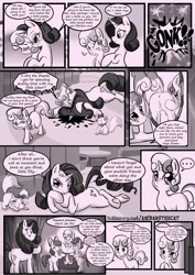 Size: 1240x1748 | Tagged: explicit, semi-grimdark, artist:anibaruthecat, apple bloom, rarity, scootaloo, sweetie belle, comic:cat's delicacy, anus, band-aid, blood, bludgeon, blushing, blushing profusely, butt, cat, caught, cmc threesome, comic, cutie mark crusaders, death stare, earth pony, female, filly, foal, foalcon, g4, genitals, humiliation, implied button mash, imported from derpibooru, incest, injured, it's not what it looks like, lesbian, looking at butt, mare, mirror, nudity, opalescence, pegasus, playing doctor, plot, pony, raricest, self defense, sexual exploration, ship:raribelle, ship:sweetiebloomaloo, shipping, showing pussy, unicorn, vulva