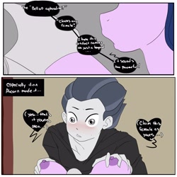 Size: 3000x3000 | Tagged: grimdark, questionable, artist:inuyuru, twilight sparkle, comic:taming the tutor, alicorn, banned from derpibooru, blushing, breast fondling, breast grab, breasts, busty twilight sparkle, comic, commission, dialogue, equestria girls, faceless female, female, fondling, grope, high res, imported from twibooru, male, mare, molestation, nipples, nudity, offscreen character, personal space invasion, pony, rape, rumble, sci-twi, shotacon, speech bubble, straight, straight shota, tongue out, twirumble, underage