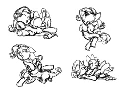 Size: 1087x800 | Tagged: explicit, artist:carnifex, rarity, spike, age difference, butt, dragon, female, foalcon, g4, imported from derpibooru, interspecies, male, mare, monochrome, pony, ship:sparity, shipping, straight, unicorn
