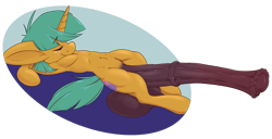 Size: 1832x935 | Tagged: explicit, artist:sb, armpits, balls, big penis, foalcon, g4, horsecock, hyper, hyper snails, imported from derpibooru, impossibly large balls, impossibly large penis, male, nudity, penis, snails, solo, solo male