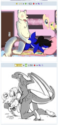 Size: 261x556 | Tagged: explicit, fluttershy, oc, anus, cub, derpy hooves, dubious consent, exclamation point, female, foalcon, furry, g4, imported from derpibooru, interrobang, interspecies, juxtaposition, logic, male, mare, meme, meta, non-mlp oc, nudity, pegasus, penetration, penis, pony, question mark, sex, straight, surprise sex, vaginal, vulva