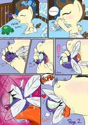 Size: 2895x4092 | Tagged: explicit, artist:bgnumber19, anthro, anus, babycon, comic, crib, cunnilingus, dead source, fetish, foalcon, g4, hand, imported from derpibooru, nudity, oral, parasprite, pornasprite, pound cake, vagina, vore, wat, why