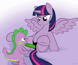Size: 900x750 | Tagged: explicit, artist:jepso, spike, twilight sparkle, abuse of power, alicorn, animated, annoyed, bedroom eyes, belly button, blowjob on strapon, commission, dildo, dragon, drool, eye contact, female, femdom, foalcon, g4, gif, glare, grin, imported from derpibooru, interspecies, lip bite, magic, magical encouragement, male, mare, oral, pony, sex toy, ship:twispike, shipping, sitting, smiling, spread wings, straight, straight shota, strapon, telekinesis, twidom, twilight is a foal fiddler, vaginal secretions, wingboner, wings