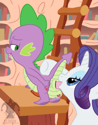 Size: 1500x1920 | Tagged: explicit, artist:blargsnarf, rarity, spike, age difference, analingus, analingus on male, animated, anus, balls, cropped, dragon, female, female on male, female on male analingus, fetish, foalcon, g4, gif, goatse, imported from derpibooru, kiss mark, kisses, licking, lipstick, lipstick fetish, lipstick on balls, lipstick on butt, male, mare, nudity, oral, penis, pony, precum, sex, ship:sparity, shipping, show accurate, show accurate porn, spray, straight, tf2 spray, tongue out, unicorn, wat, wingless spike
