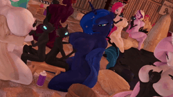 Size: 1280x720 | Tagged: explicit, artist:indigosfmworks, princess celestia, princess luna, queen chrysalis, tempest shadow, 3d, age difference, alicorn, animated, anthro, ass, balls, banned from derpibooru, bathrobe, between breasts, big breasts, bouncing, bouncing breasts, breast grab, breasts, busty fire flare, busty fleur de lis, busty princess amore, busty princess cadance, busty princess celestia, busty princess luna, busty queen chrysalis, busty tempest shadow, butt, changeling, changeling queen, clothes, erection, eyes closed, eyeshadow, female, fire flare, fleur de lis, grope, huge breasts, imported from twibooru, lidded eyes, looking down, makeup, male, nipple pinch, nipples, nudity, penis, plantigrade anthro, princess amore, princess cadance, robe, shaking, shotacon, sitting, smothering, sound, source filmmaker, spa, straight, straight shota, underage, unicorn, webm