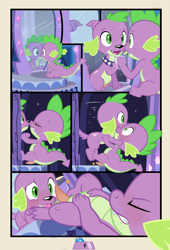 Size: 2043x2997 | Tagged: explicit, artist:tricksta, spike, canine penis, cloaca, comic, dog, doggy dragondox, duality, equestria girls, foalcon, g4, gay, imported from derpibooru, interspecies selfcest, magic mirror, male, mirror, nudity, penis, selfcest, ship:spikespike, spike the dog, spikelove comic, square crossover