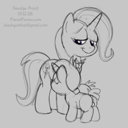 Size: 1000x1000 | Tagged: explicit, artist:smudge proof, age regression, alicorn amulet, breastfeeding, foal, foalcon, g4, imported from derpibooru, lactation, mom, momma trixie, mother, sketch, snails, snips, trixie