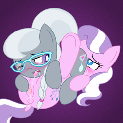 Size: 3000x3000 | Tagged: explicit, artist:php204, diamond tiara, silver spoon, 69 position, anus, blushing, butt, clitoris, cunnilingus, dock, drool, drool string, earth pony, female, filly, foal, foalcon, g4, glasses, high res, imported from derpibooru, lesbian, lidded eyes, looking back, nudity, one eye closed, open mouth, oral, plot, pony, sex, ship:silvertiara, shipping, tongue out, underhoof, vagina, vaginal secretions, vulva