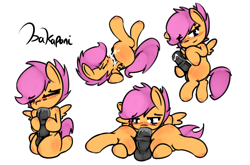 Size: 2000x1317 | Tagged: explicit, artist:bakaponi, scootaloo, autofellatio, blowjob, blushing, foalcon, frontbend, futa, futa scootaloo, g4, imported from derpibooru, intersex, masturbation, nudity, oral, pegasus, penis, pony