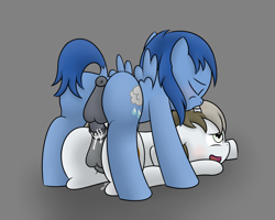 Size: 1250x1000 | Tagged: explicit, artist:pvryohei, oc, oc:baux, oc:rainer, ahegao, anal, anal creampie, anal orgasm, anus, balls, colt, colt on colt, creampie, cum, cum while penetrated, cumming, doggy style, foal, foalcon, from behind, gay, genitals, hands free, horn, hornjob, horsecock, imported from derpibooru, large penetration, male, nudity, oc only, orgasm, orgasm cumshot, penetration, penis, pony, pony on pony action, precum, reverse foalcon, sex, short mane, simultaneous orgasm
