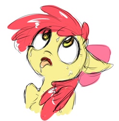 Size: 1028x1039 | Tagged: questionable, apple bloom, artist needed, cum, earth pony, facial, female, filly, foal, foalcon, g4, imported from derpibooru, pony, simple background, solo, solo female, source needed, white background