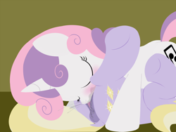 Size: 3200x2400 | Tagged: explicit, artist:dtcx97, sweetie belle, 69 position, anus, blushing, cunnilingus, dinky hooves, duo, duo female, eyes closed, female, filly, filly on filly, foal, foalcon, g4, genitals, horn, imported from derpibooru, lesbian, lying down, lying on top of someone, nudity, oral, orgasm, pony, pony on pony action, sex, ship:dinkybelle, squirting, squirting in mouth, underhoof, unicorn, vaginal orgasm, vaginal secretions, vaginal secretions in mouth, vulva