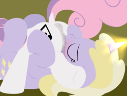 Size: 3200x2400 | Tagged: explicit, artist:dtcx97, sweetie belle, 69 position, anus, blushing, cunnilingus, dinky hooves, dock, duo, duo female, eyes closed, female, filly, foal, foalcon, g4, glowing horn, horn, imported from derpibooru, lesbian, magic, nudity, oral, pony, raised tail, sex, ship:dinkybelle, shipping, tail, unicorn, vaginal secretions