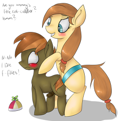 Size: 4000x4000 | Tagged: explicit, artist:lisa400, button mash, oc, oc:cream heart, age difference, anal insertion, blank flank, blushing, canon x oc, colt, dialogue, duo, earth pony, earth pony oc, female, femdom, foal, foalcon, g4, hat, humiliation, imported from derpibooru, incest, insertion, male, malesub, mare, mare on colt, momdom, mother and child, mother and son, nudity, orientation play, pegging, penis, pony, precum, reasonably sized genitals, sex toy, ship:buttoncest, simple background, straight, straight shota, strapon, submissive, transparent background