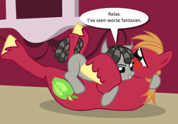 Size: 4481x3124 | Tagged: explicit, artist:badumsquish, queen chrysalis, big dickentosh, big macintosh, blushing, derpibooru exclusive, earth pony, female, filly, foal, foalcon, g4, imported from derpibooru, male, nudity, on back, penis, pony, precum, show accurate, show accurate porn, smarty pants, smartymac, stallion, straight, tailjob