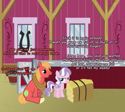 Size: 1250x1120 | Tagged: explicit, diamond tiara, ask the perverted cmc, big macintosh, comic, earth pony, foalcon, g4, imported from derpibooru, male, pony, show accurate, show accurate porn, stallion