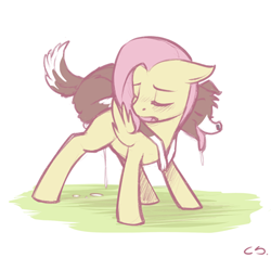 Size: 500x476 | Tagged: explicit, artist:cobaltsnow, fluttershy, bestiality, blushing, creampie, cum, cumming, dog, dog on filly action, dog on pony action, dripping, dripping cum, drool, drool string, eyes closed, female, female orgasm, filly, flutternona, flutterzoo, foal, foalcon, futa, futa on female, futa on filly, futa winona, g4, imported from derpibooru, intersex, interspecies, looking pleasured, open mouth, orgasm, pegasus, penetration, pony, rule 63, sex, tail wag, tongue out, vaginal, vaginal secretions, winona, younger, zoophilia